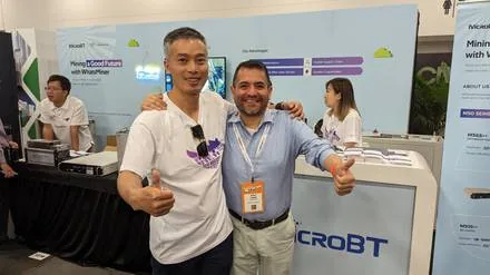 Aviran Vargas at MicroBT WhatsMiner booth
